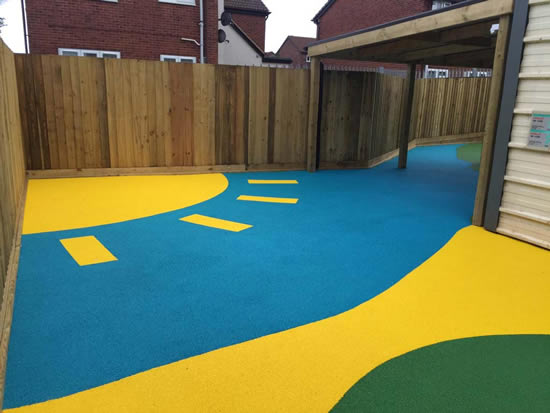 Safety surfacing at school play area