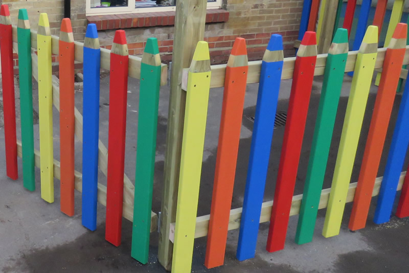 Pencil fencing for schools and nurseries