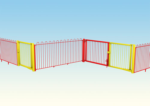 Metal playground fencing for schools