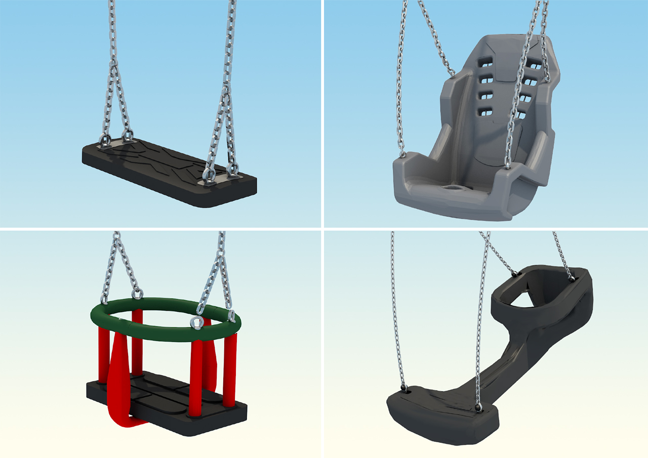 A variety of swing seat options