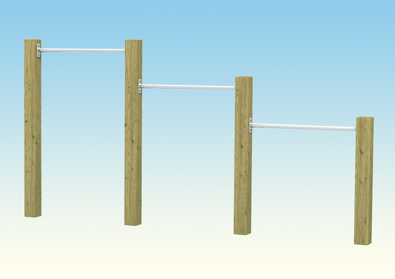 Adventure Trail Pull-Up Bars for childrens play areas
