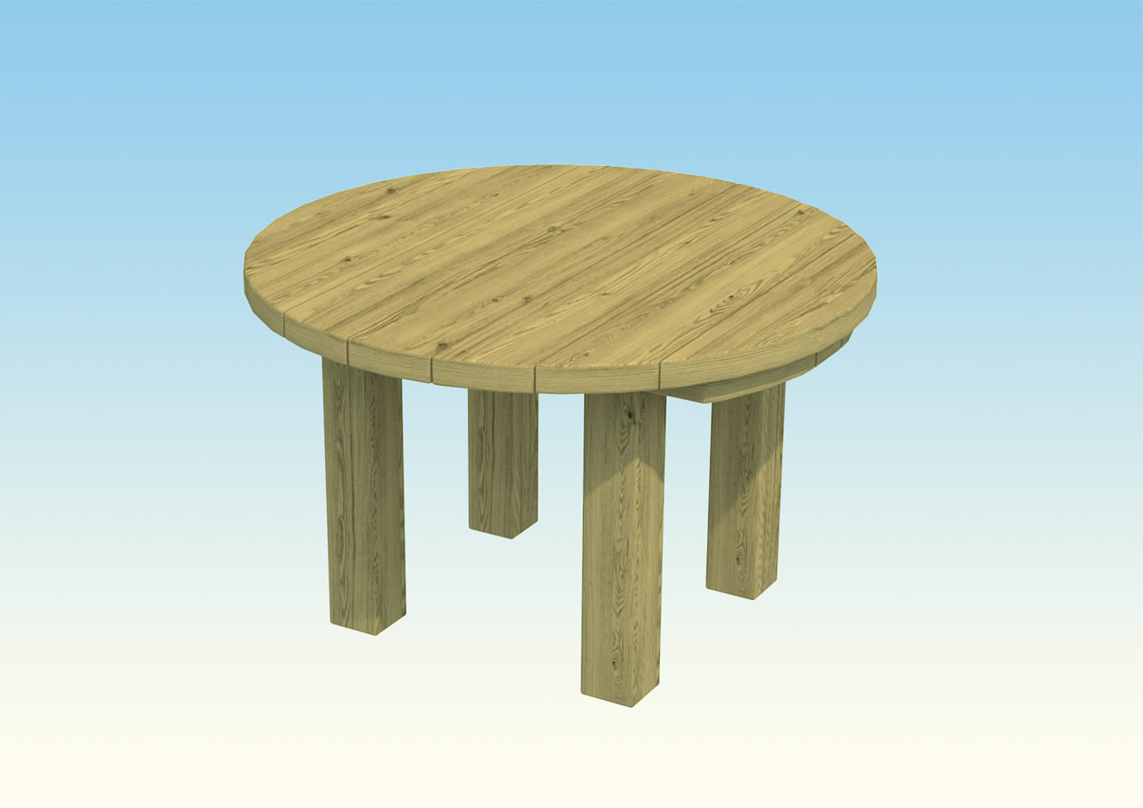 A round wooden table for children