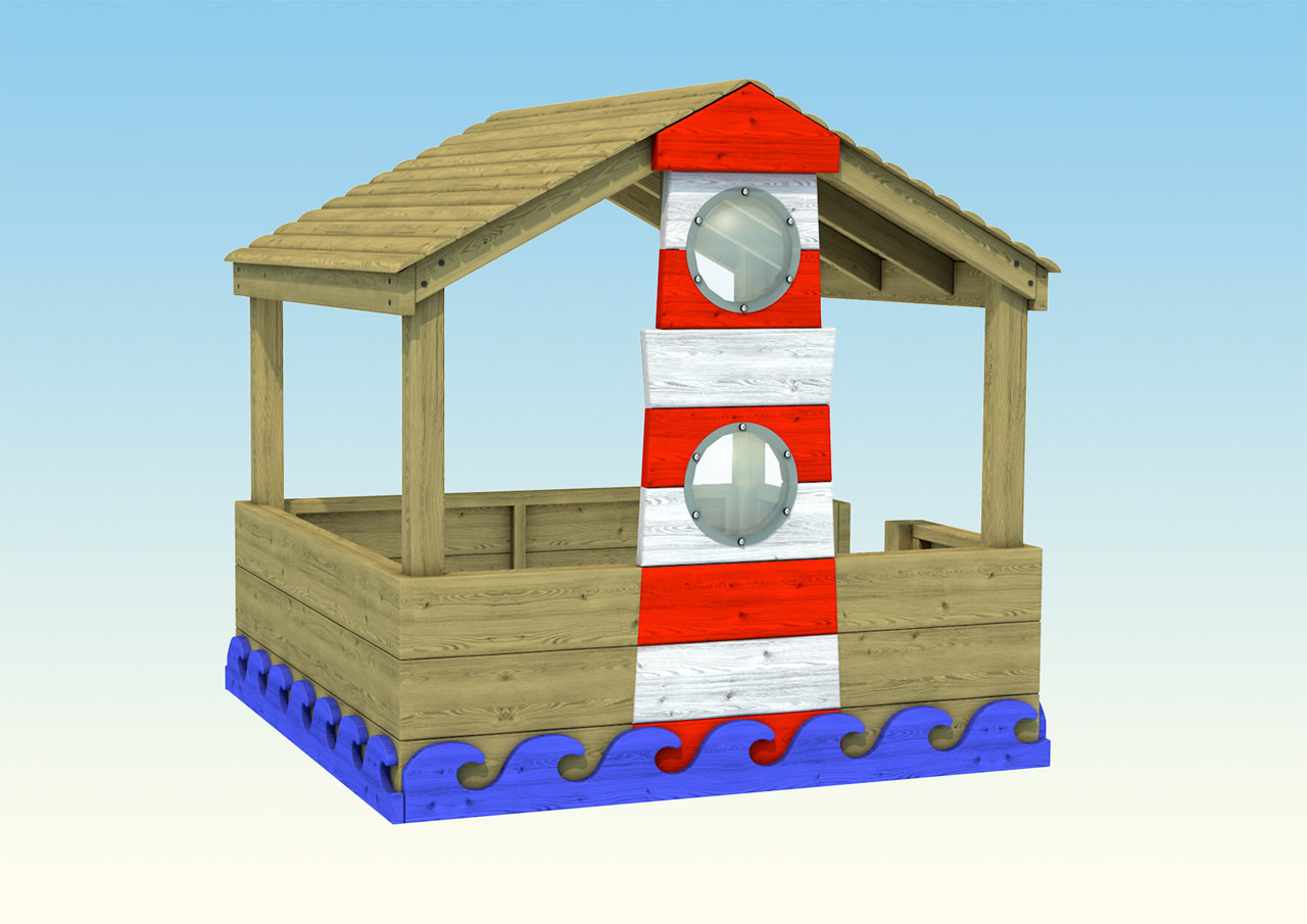 A lighthouse themed shelter for children