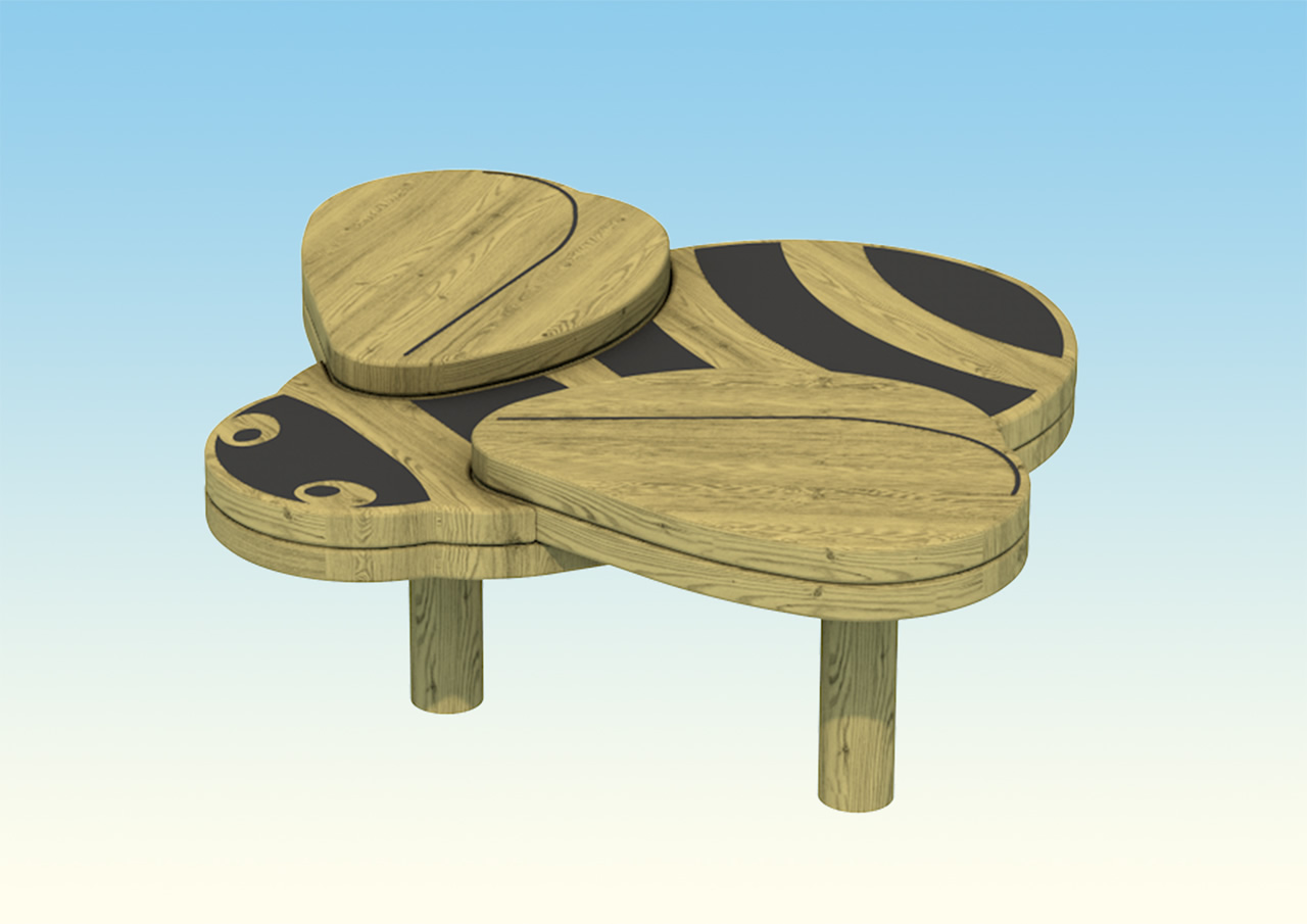 Play area wooden bee