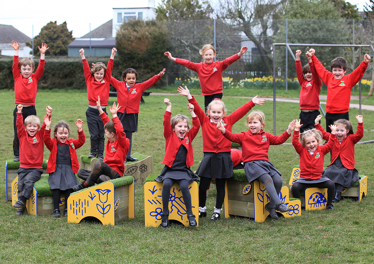 A new outdoor play area for a Dartmoor primary school