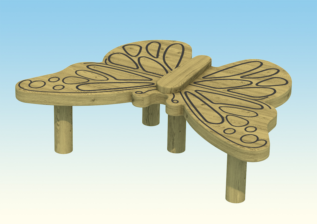 Large playground wood butterfly